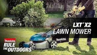 MAKITA 18V X2 (36V) LXT® Brushless 18" Lawn Mower Kit with 4 Batteries - Thumbnail